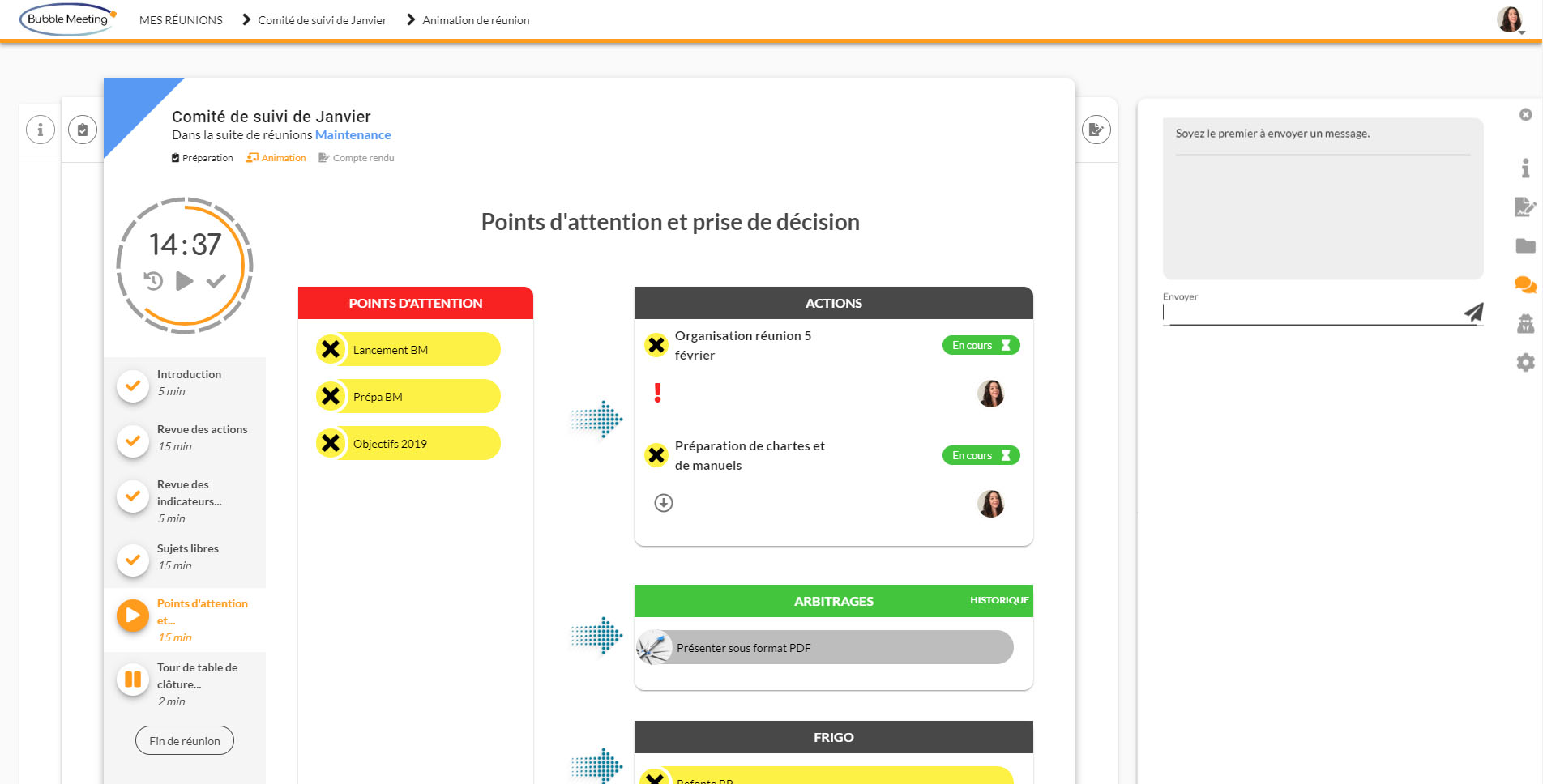 Animation de la prise de décisions